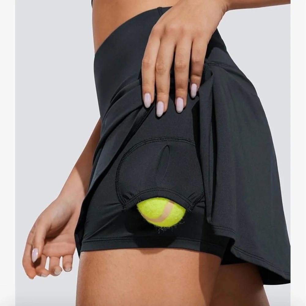 CRZ YOGA Women's UPF 50+ Sports Skirt True Navy Pleated Tennis Skort Size M 8/10 - Picture 9 of 11